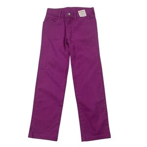 Gymboree Girls Fuschia Purple Twill‎ Adjustable Waist Pants Size 5 New With Tags